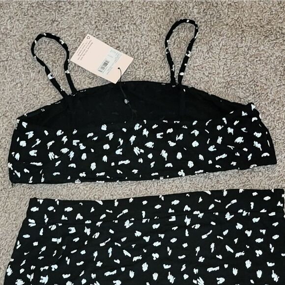 Missguided Co Ord Print Crop Top & Mini Skirt 2 Piece Set Size US 14 - Picture 2 of 7